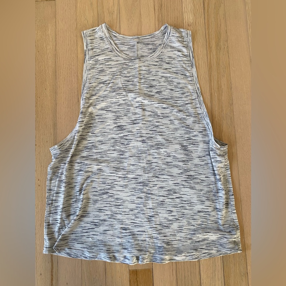 Lululemon Squad Goals Tank Top Tiger Space Dye Black White